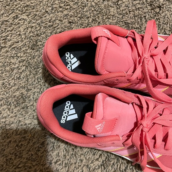 Adidas Women's Coral and Pink Sneakers - Picture 3 of 7